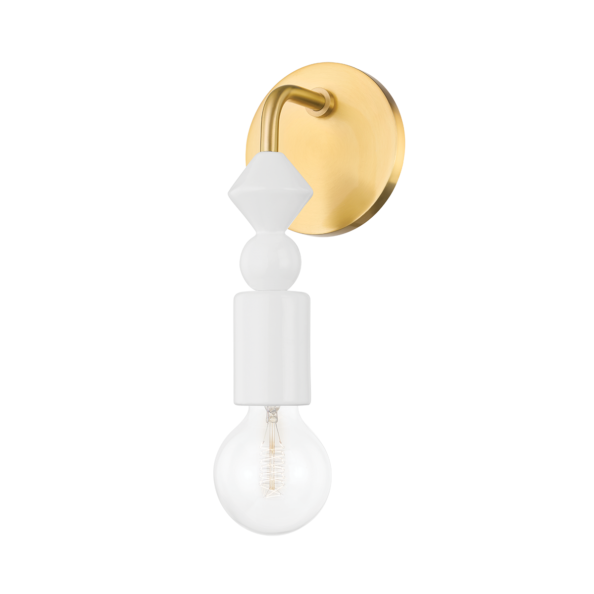 Flora Wall Sconce in Aged Brass Finish