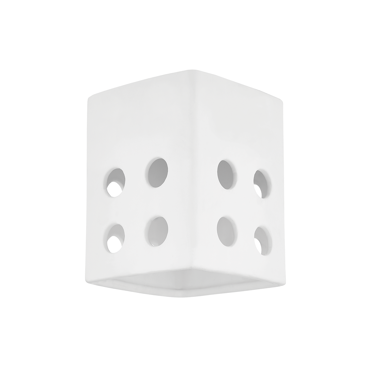 Tatum Flush Mount in AGED BRASS/CERAMIC RAW MATTE WHITE Finish