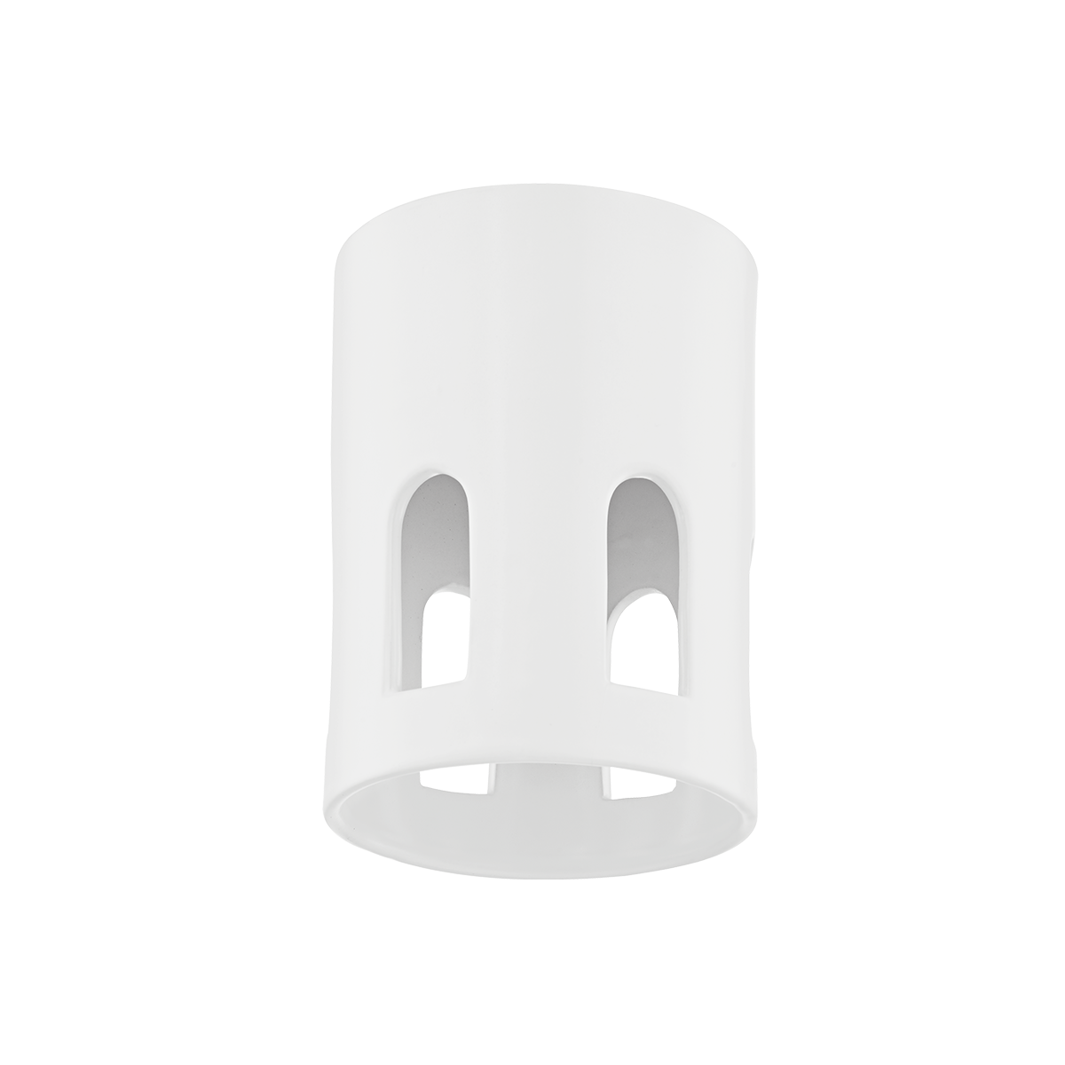 Tatum Flush Mount in AGED BRASS/CERAMIC RAW MATTE WHITE Finish