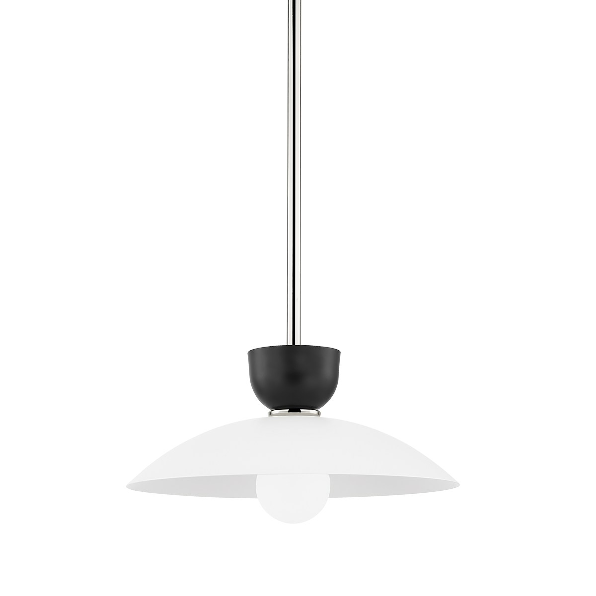 Whitley Pendant in Polished Nickel Finish