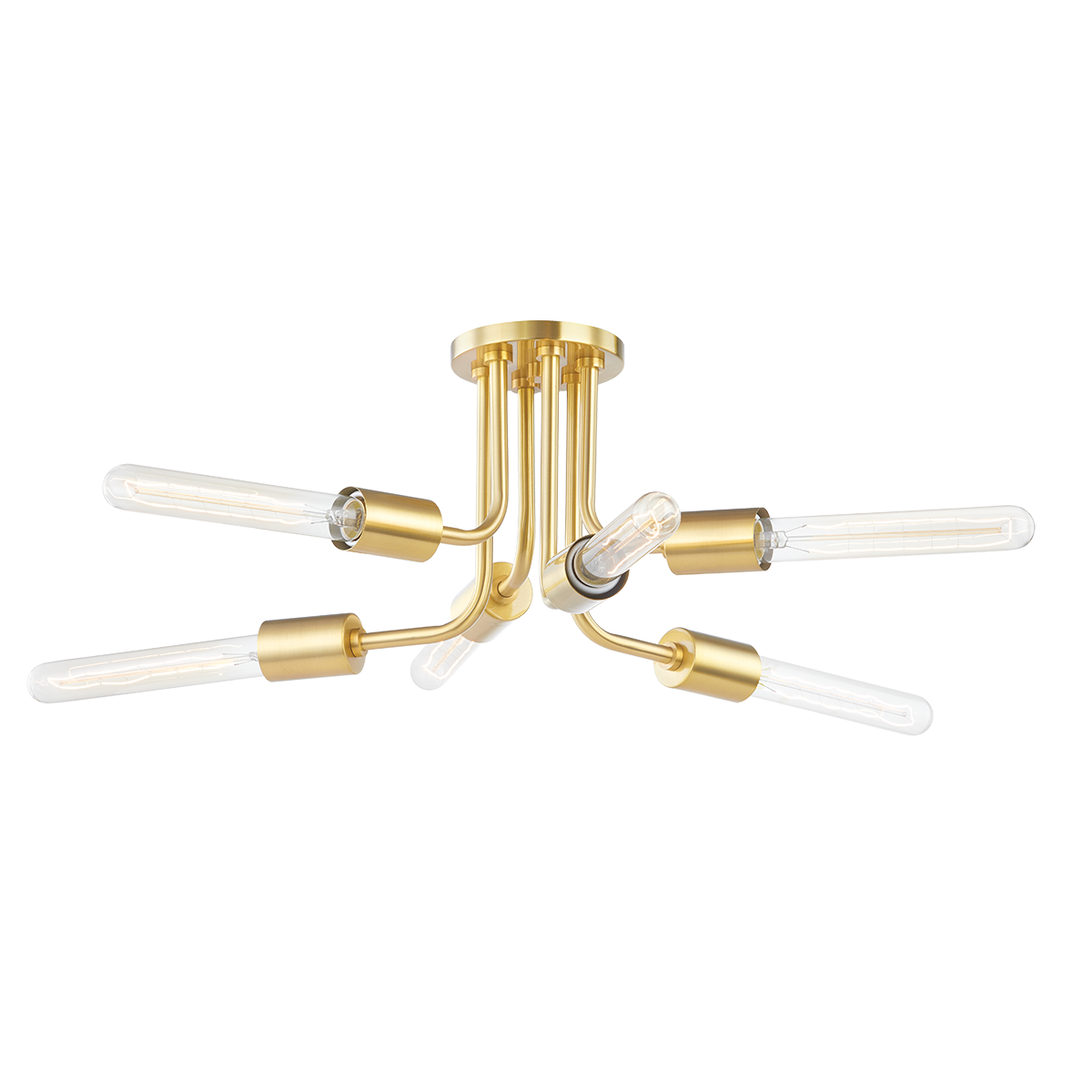 Donny Semi Flush in Aged Brass Finish