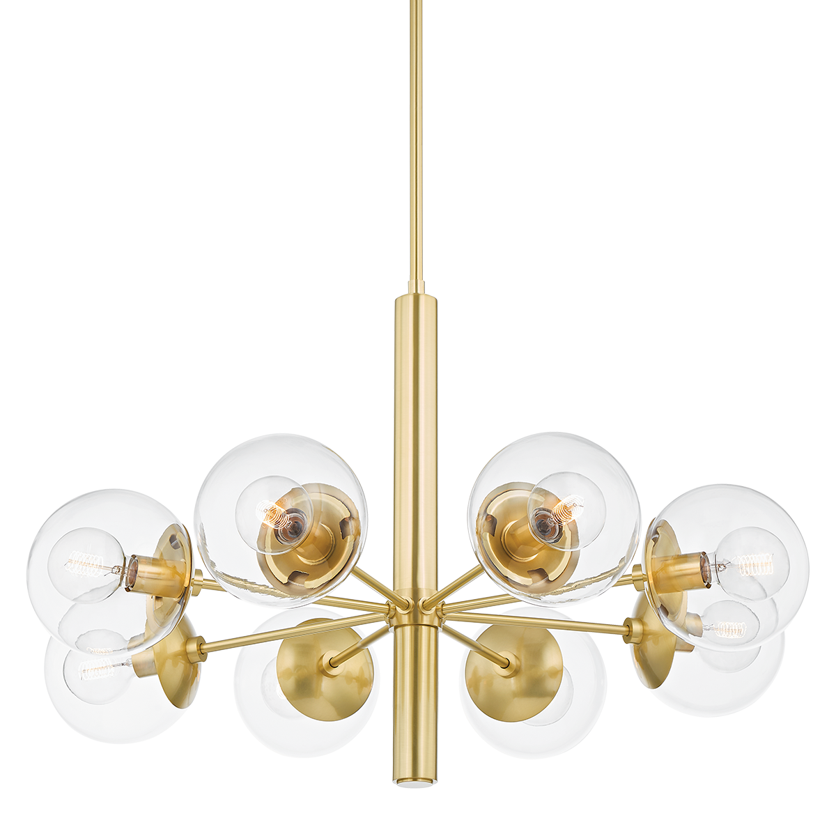 Meadow Chandelier in Aged Brass Finish