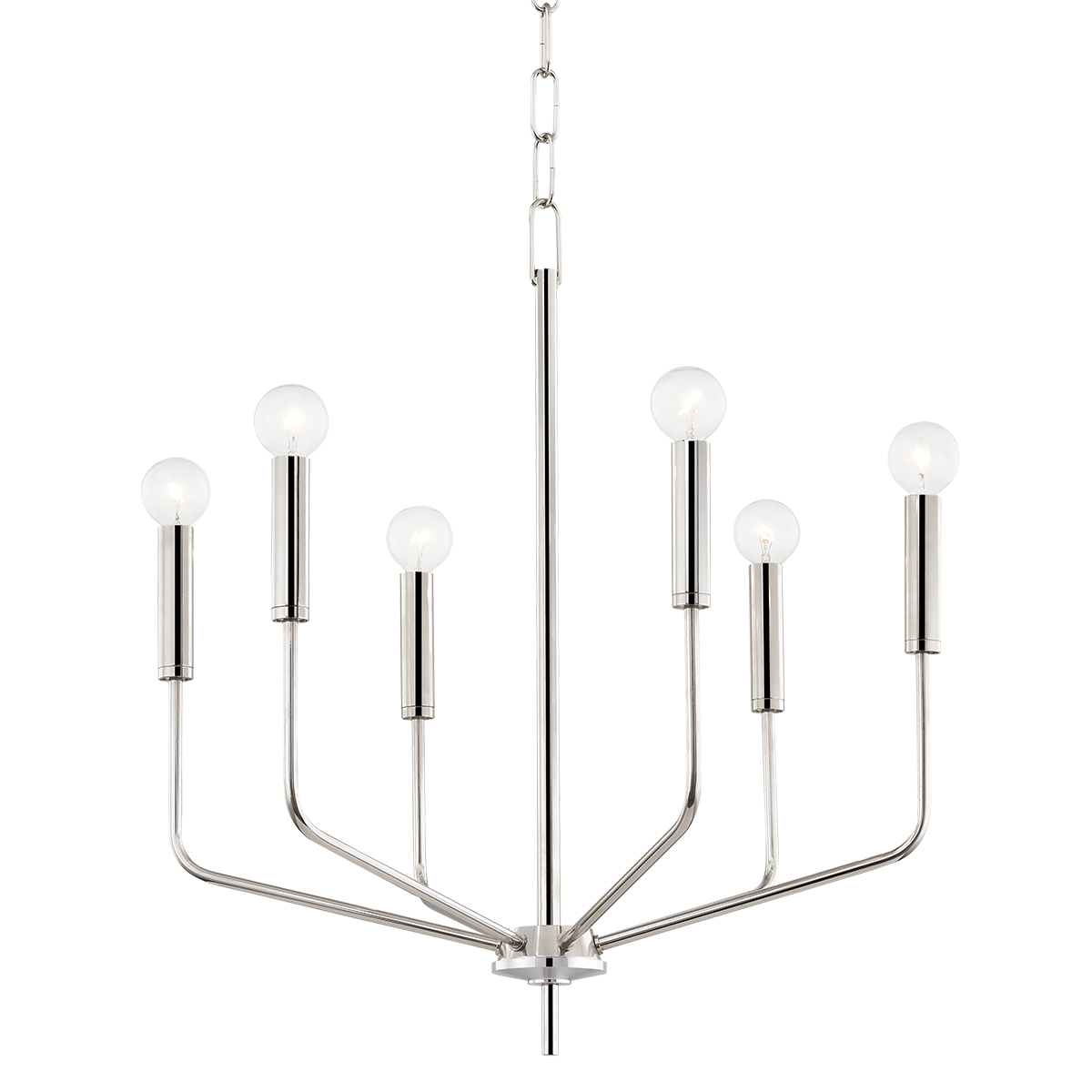 Bailey Chandelier in Polished Nickel Finish