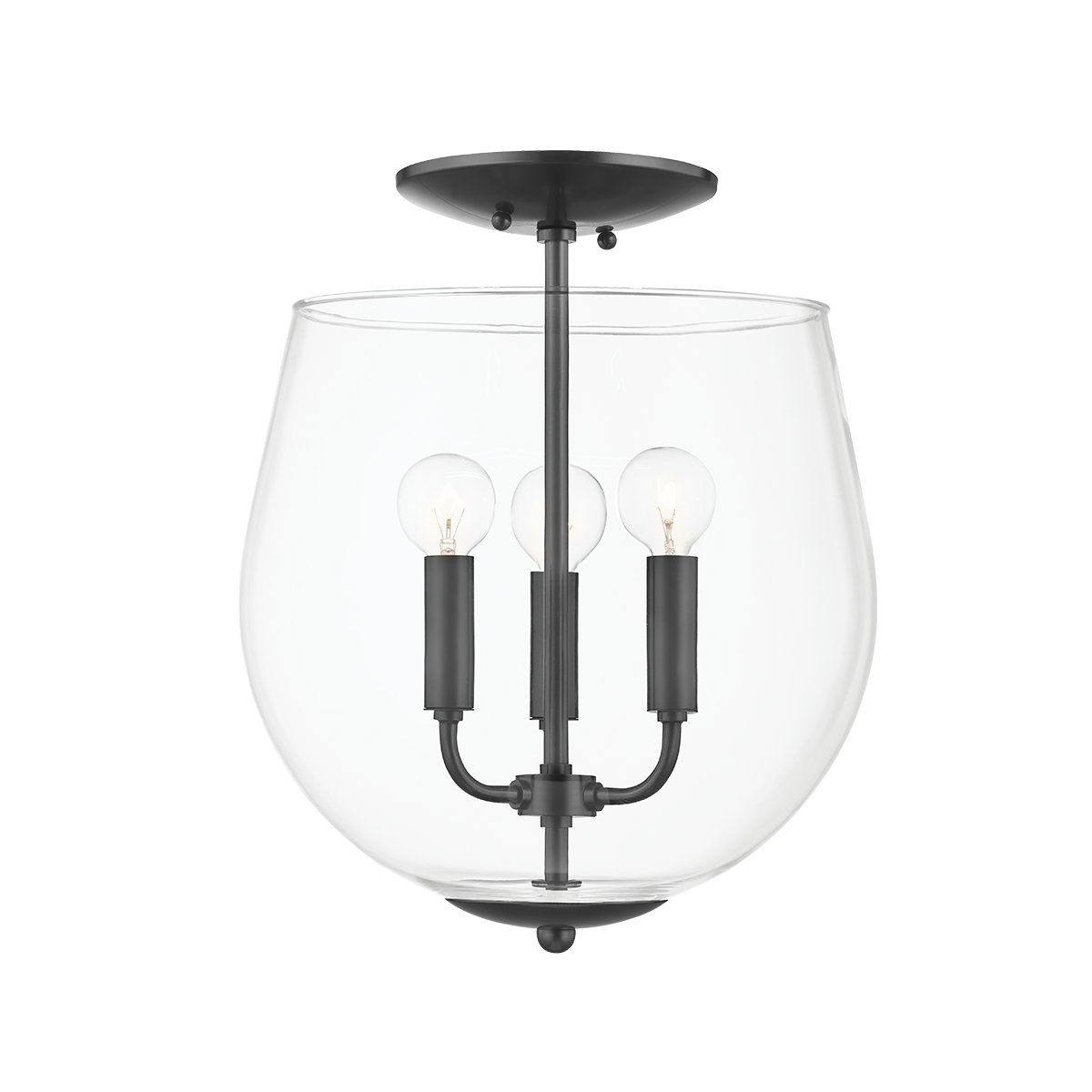 Bobbi Semi Flush in Old Bronze Finish