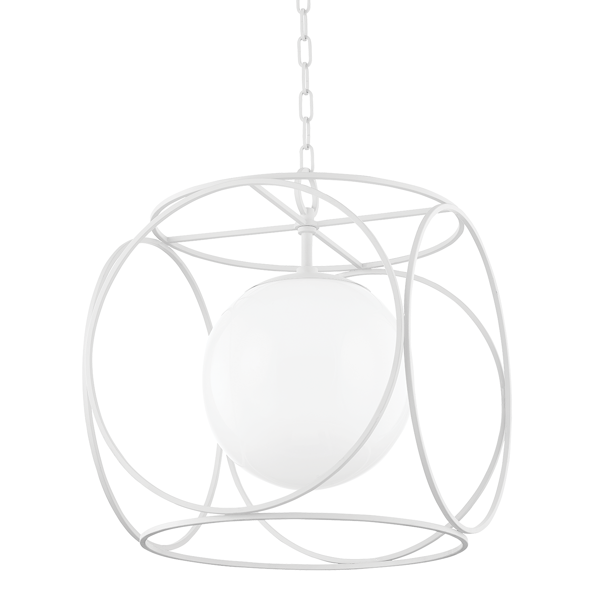 Claire Pendant in TEXTURED WHITE Finish