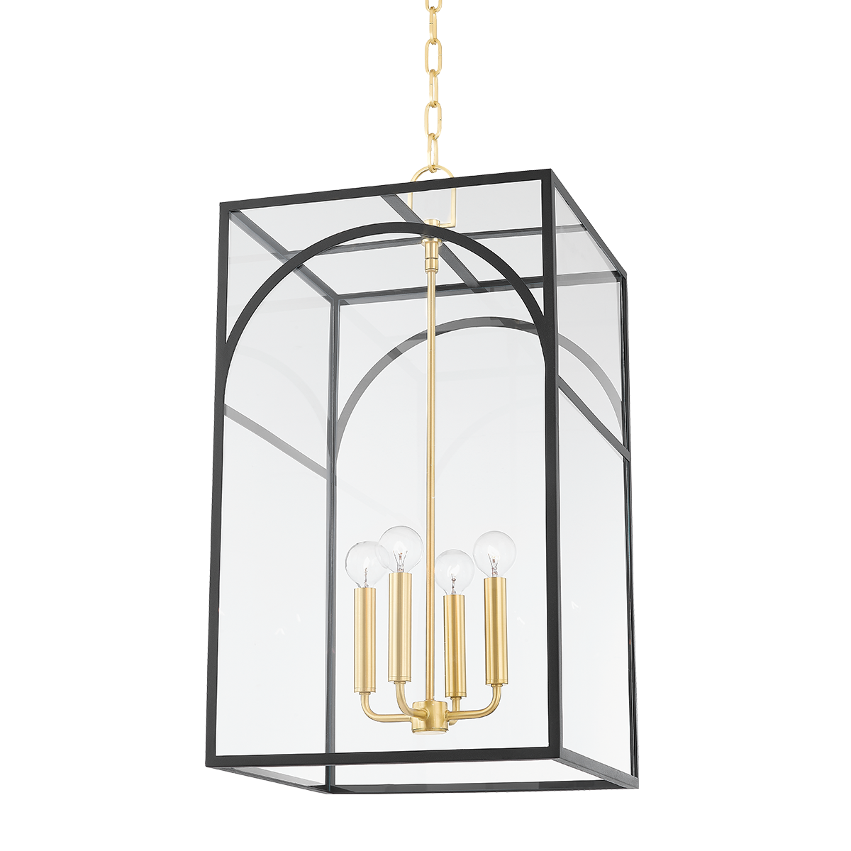 Addison Pendant in AGED BRASS/TEXTURED BLACK COMBO Finish