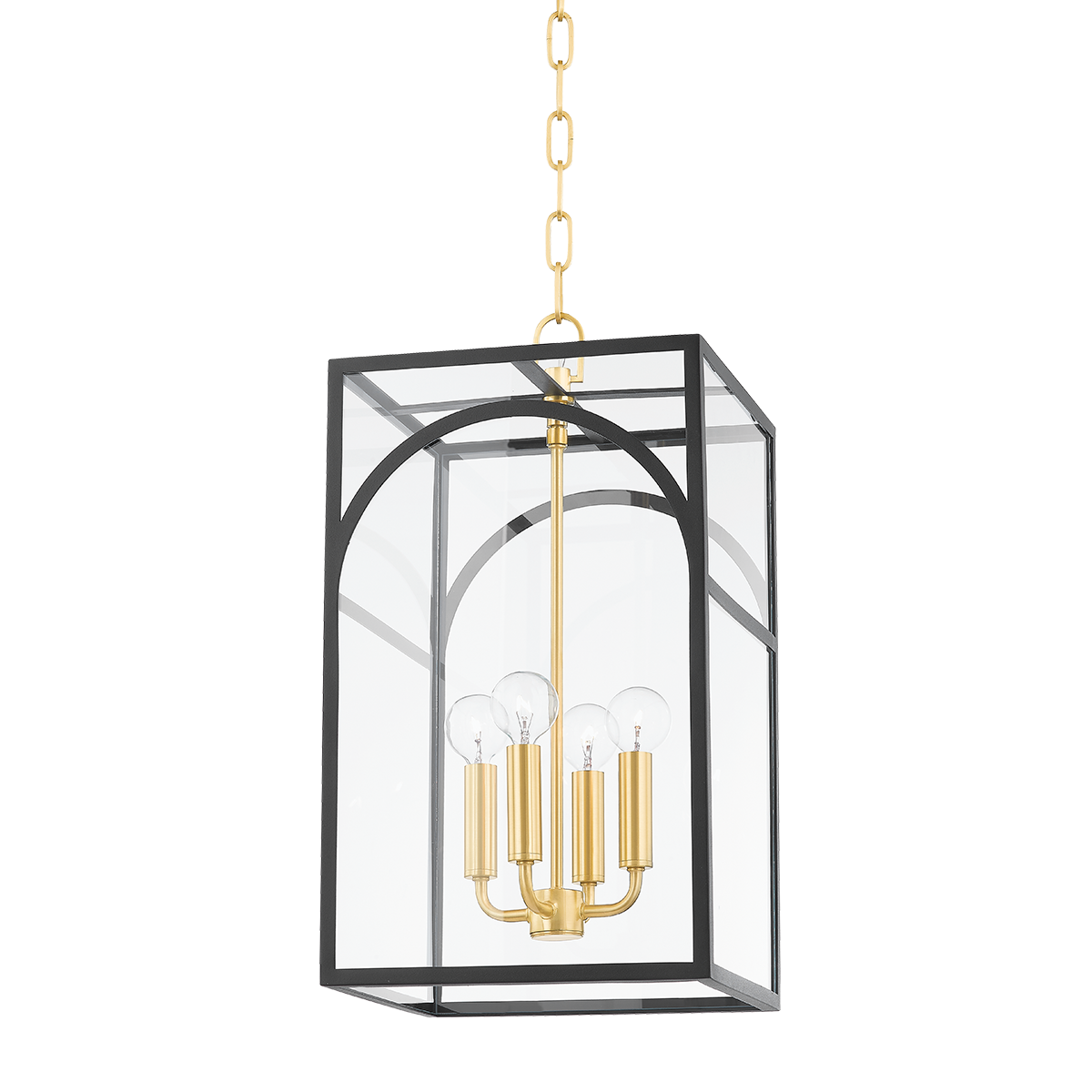 Addison Pendant in AGED BRASS/TEXTURED BLACK COMBO Finish