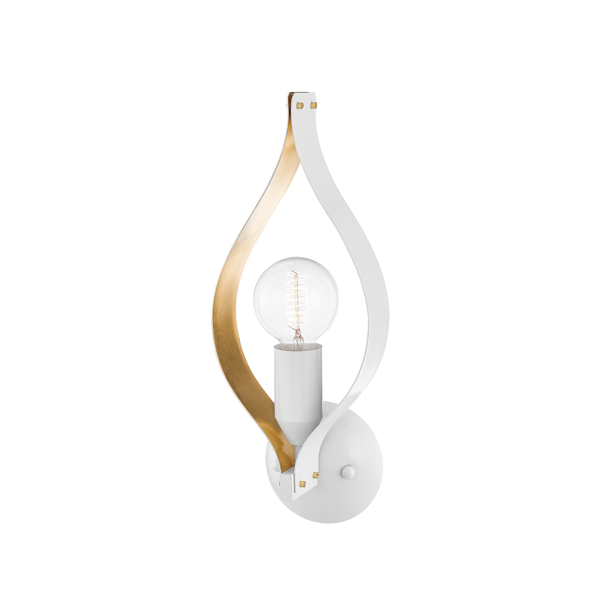 Nala Wall Sconce in SOFT WHITE/GOLD LEAF Finish