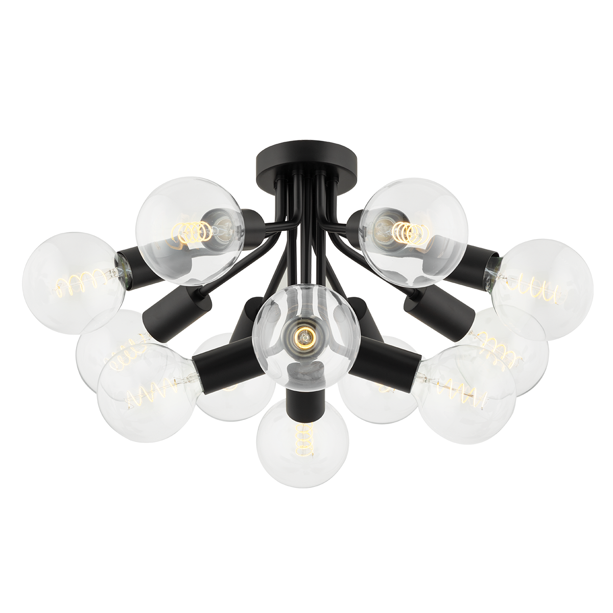 DREA Semi Flush in Soft Black Finish