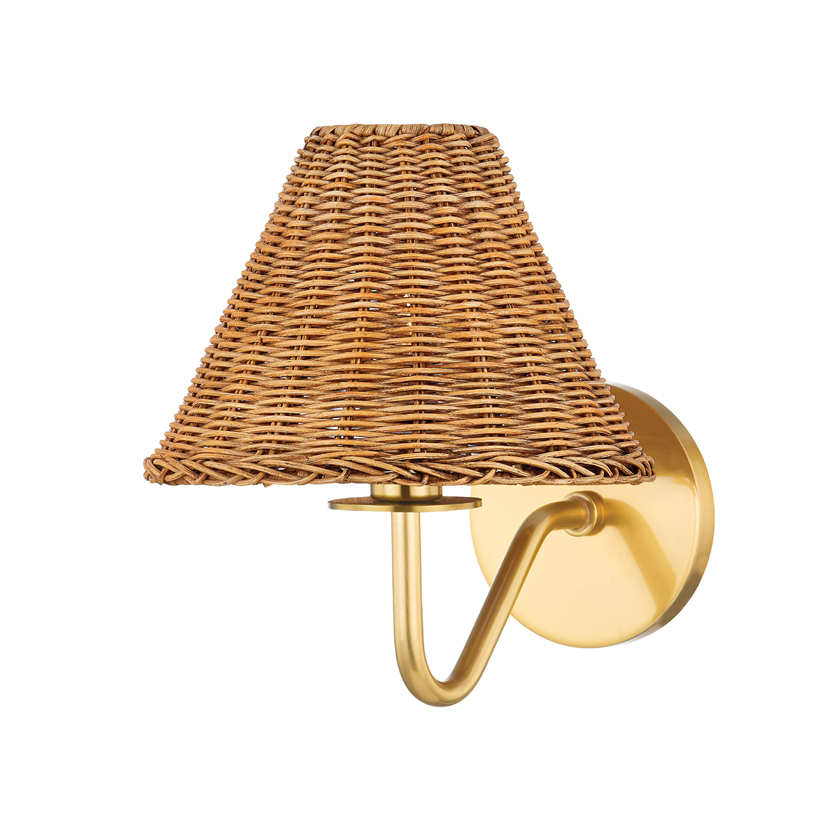 Issa Wall Sconce in Aged Brass Finish