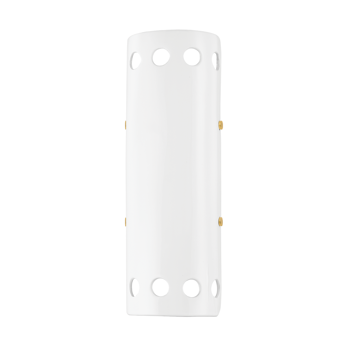 Jean Wall Sconce in AGED BRASS/CERAMIC GLOSS WHITE Finish