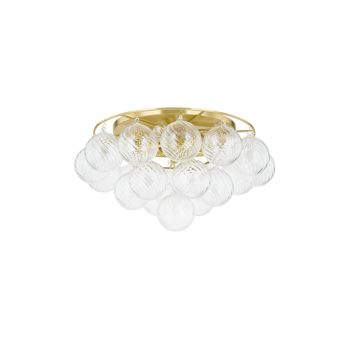 MIMI Flush Mount in AGED BRASS Finish