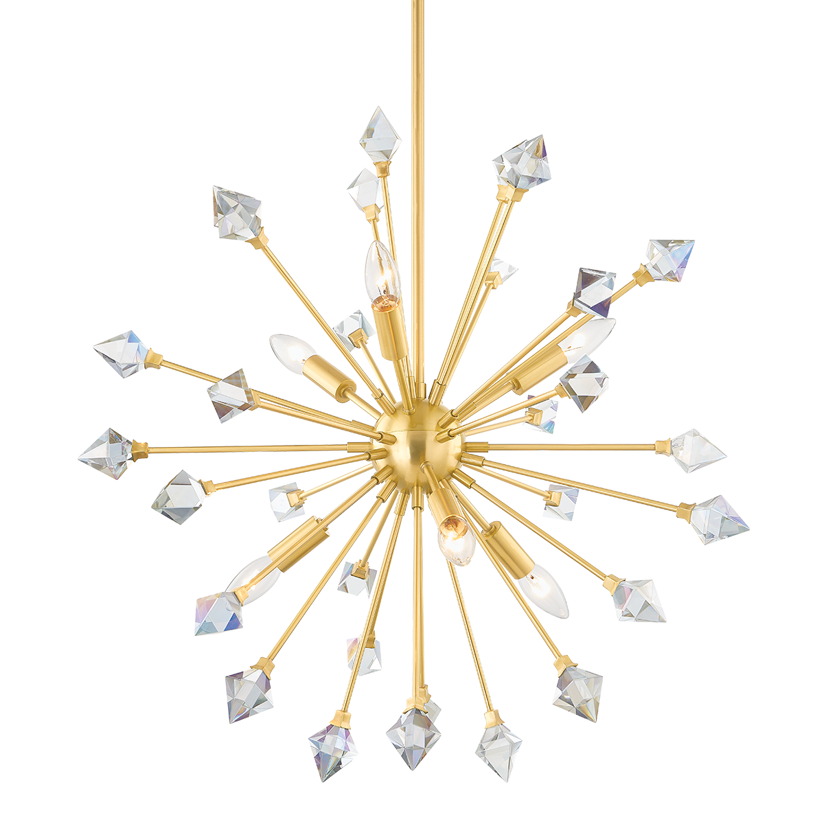 GENESIS Chandelier in Aged Brass Finish