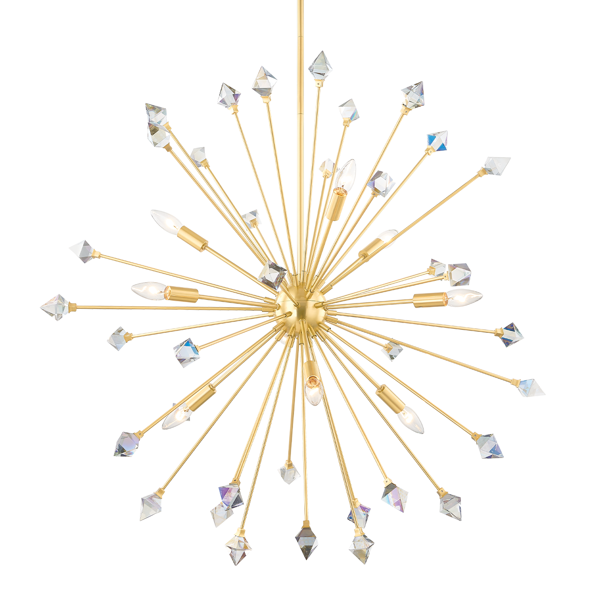 GENESIS Chandelier in Aged Brass Finish