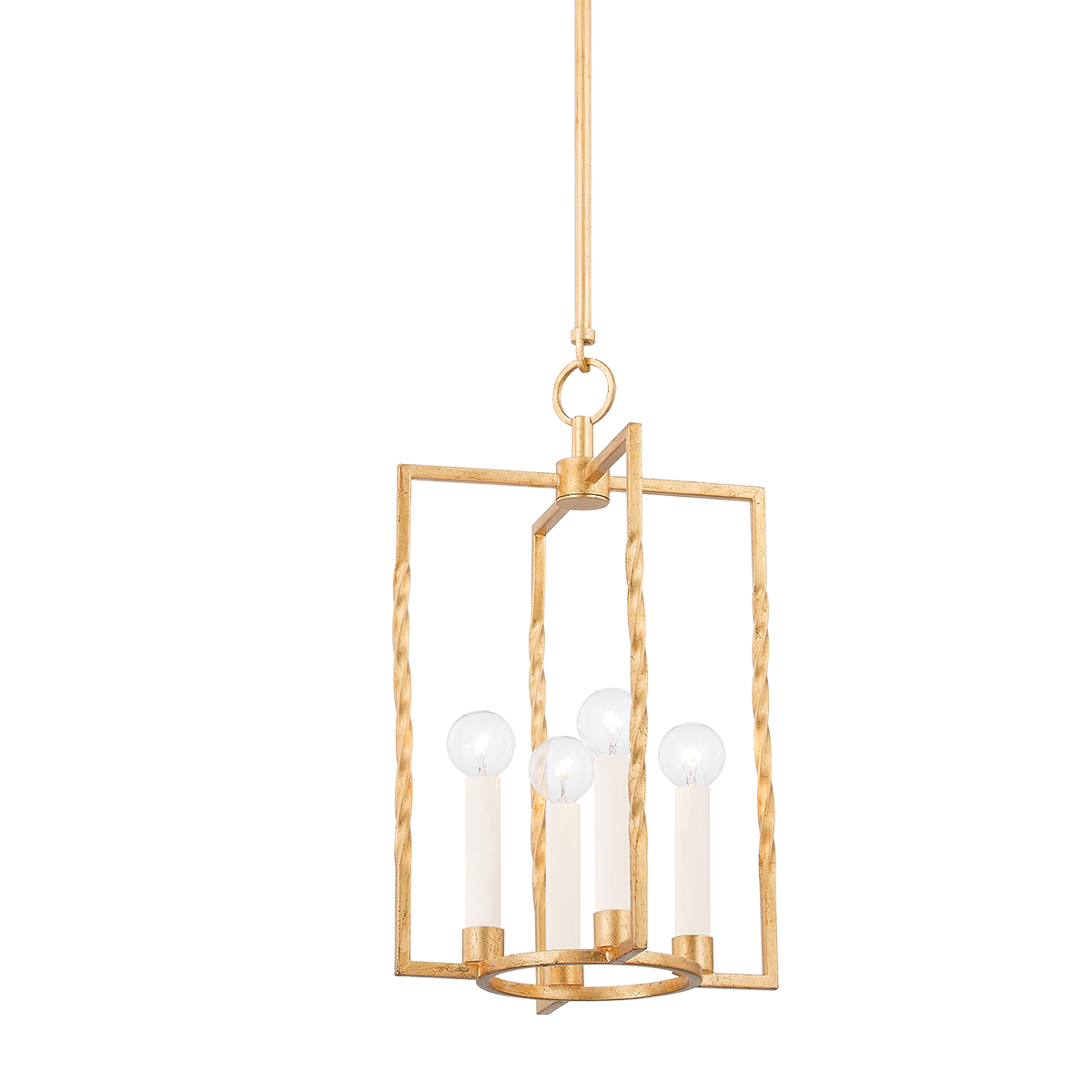 ADELAIDE Lantern in Vintage Gold Leaf Finish