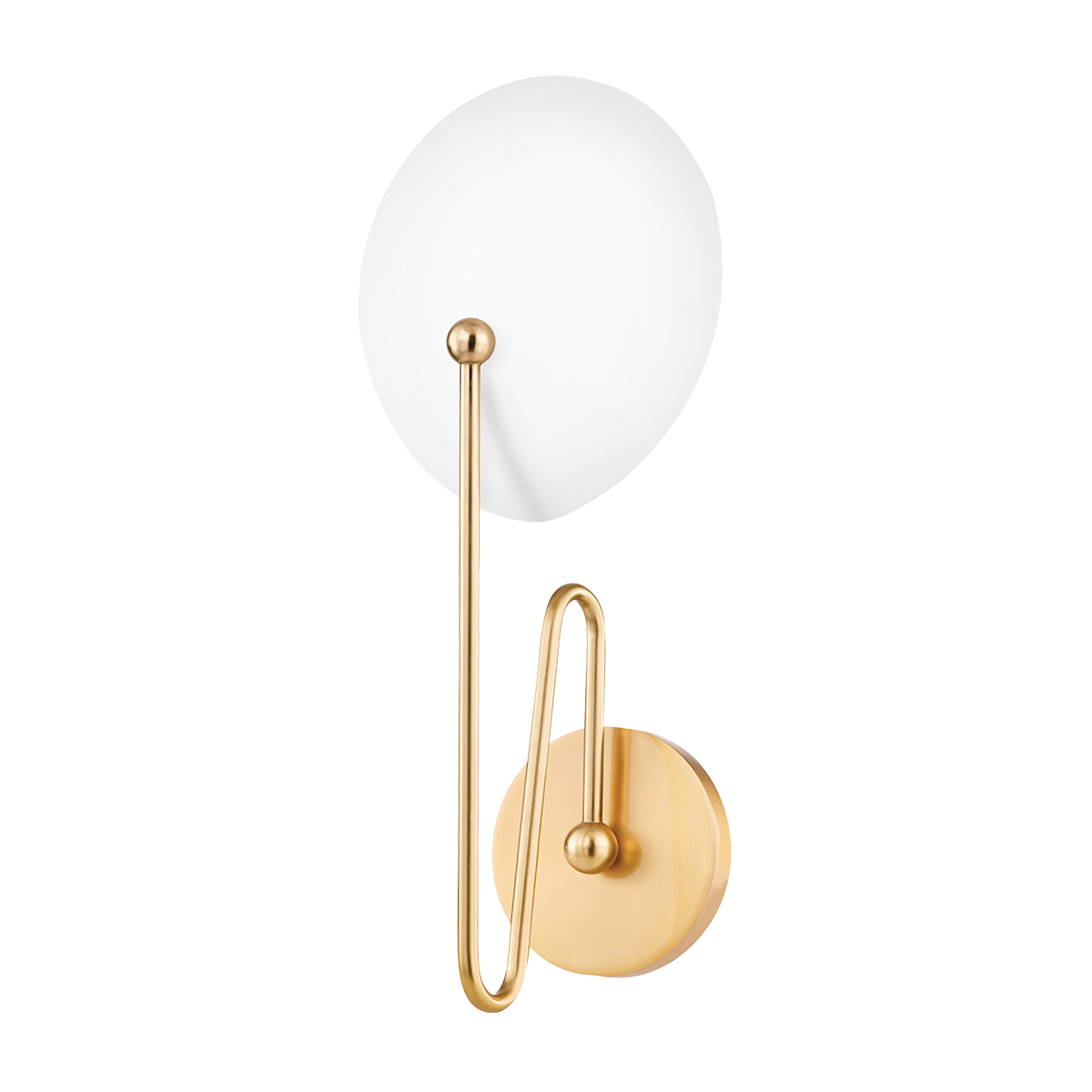 Hattie Wall Sconce in AGED BRASS/TEXTURED WHITE Finish