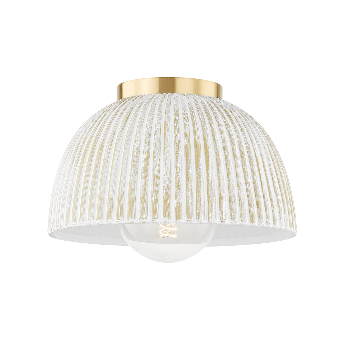 ELOISE Flush Mount in Aged Brass Finish