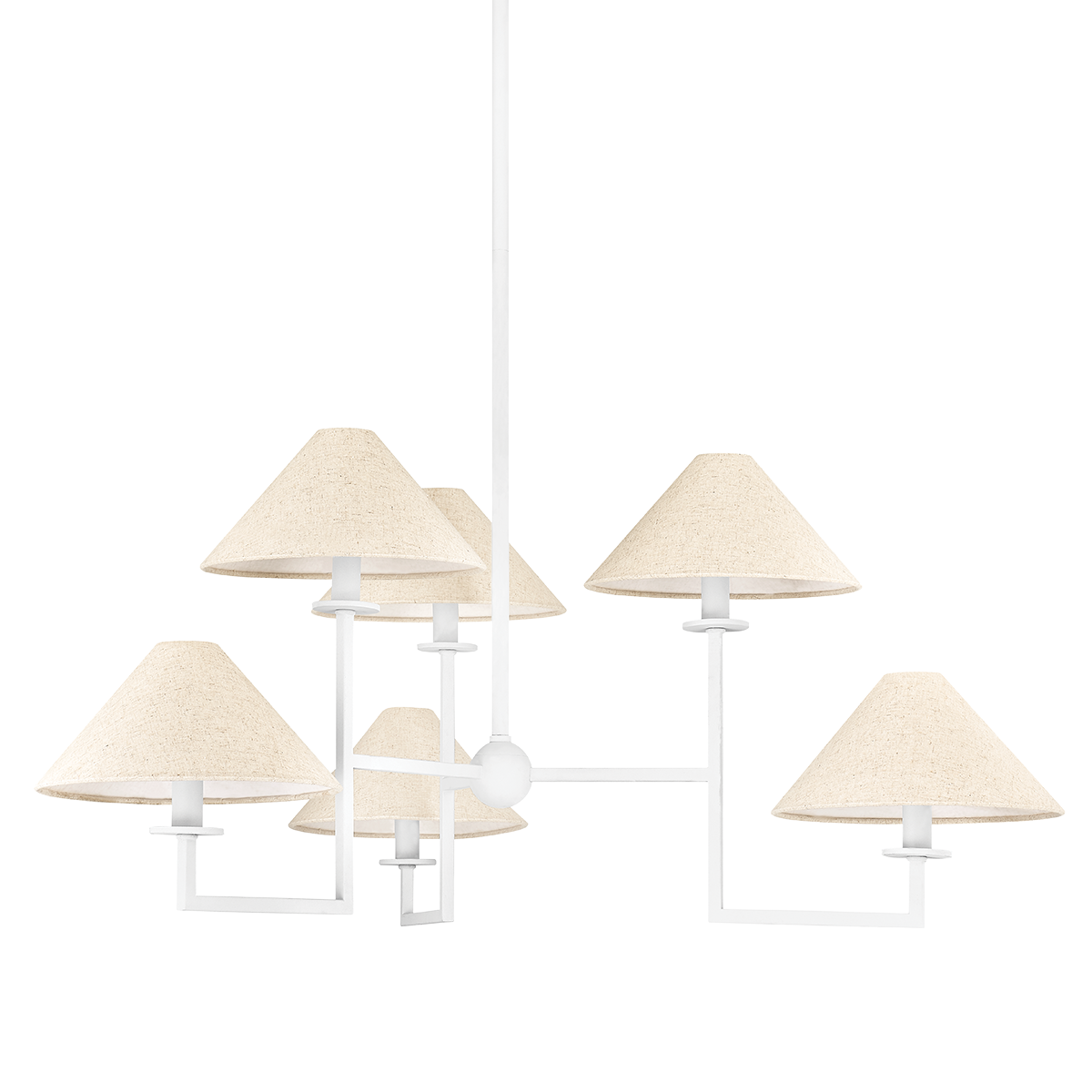 GLADWYNE Chandelier in TEXTURED WHITE Finish