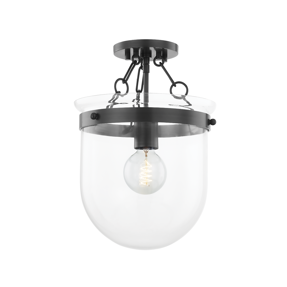 DUNBAR Semi Flush in Old Bronze Finish
