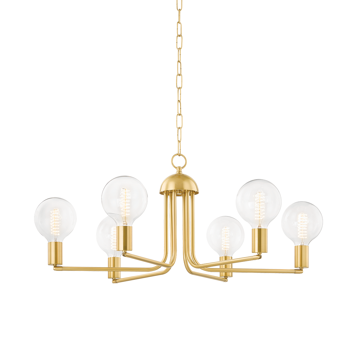 BLAKELY Chandelier in Aged Brass Finish