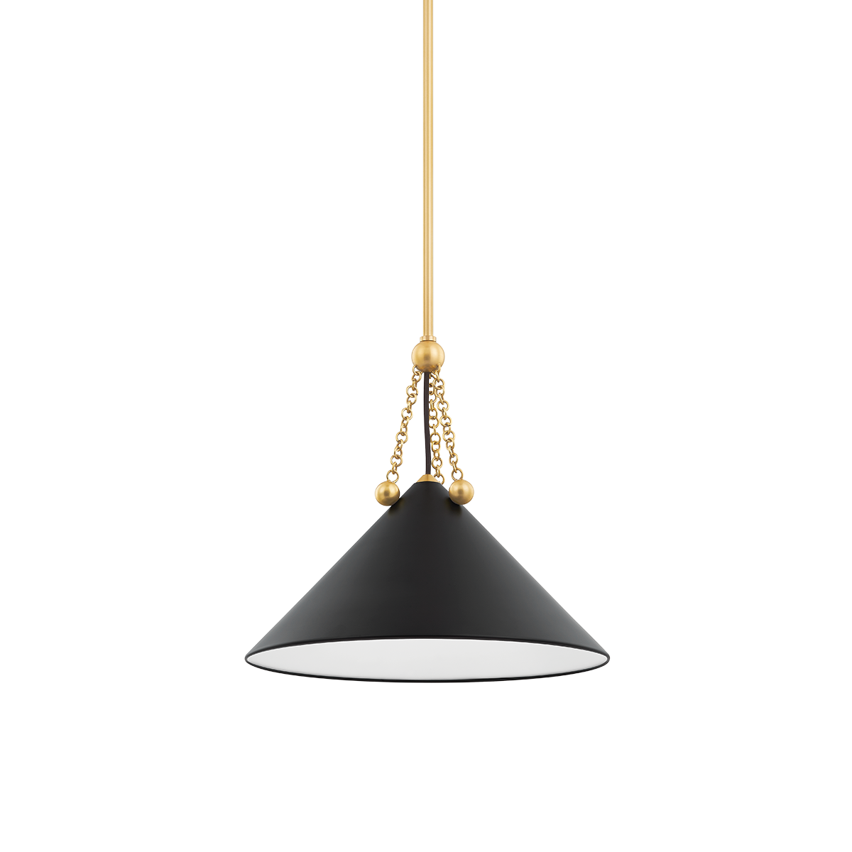 KALEA Pendant in Aged Brass/soft Black Finish