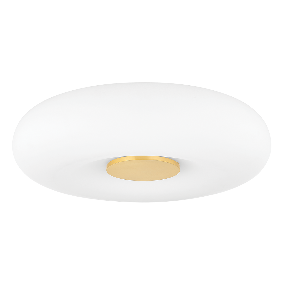 IMANI Flush Mount in Aged Brass Finish