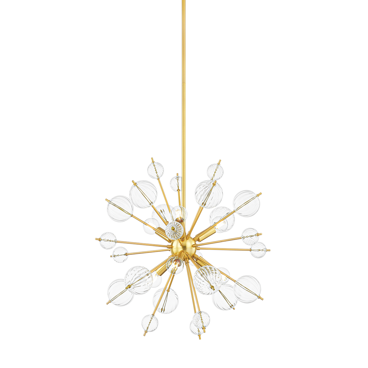 LINNEA Chandelier in Aged Brass Finish