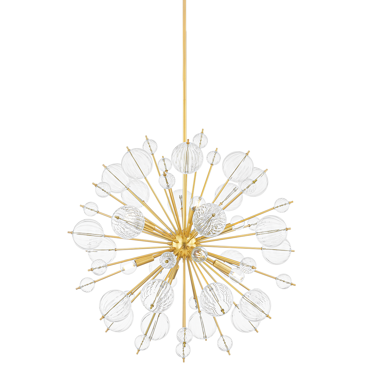 LINNEA Chandelier in Aged Brass Finish