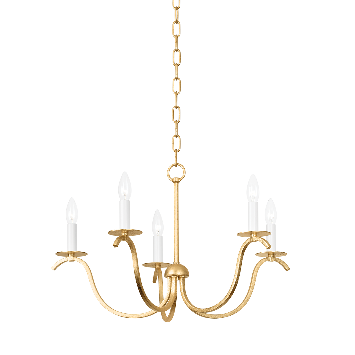 JACLIN Chandelier in Gold Leaf Finish