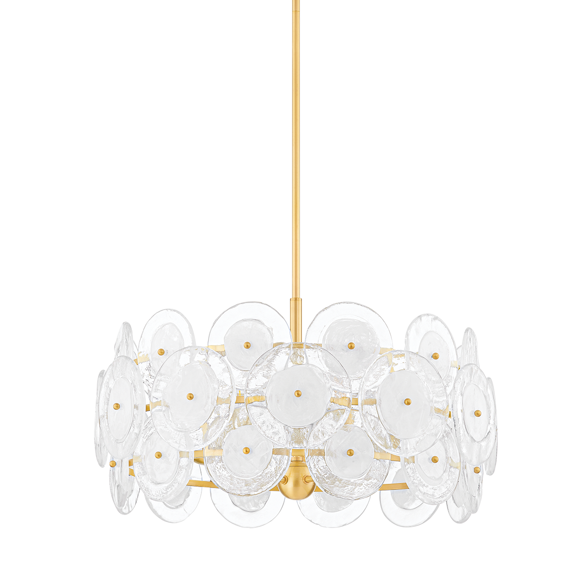 ZOELLA Chandelier in Aged Brass Finish