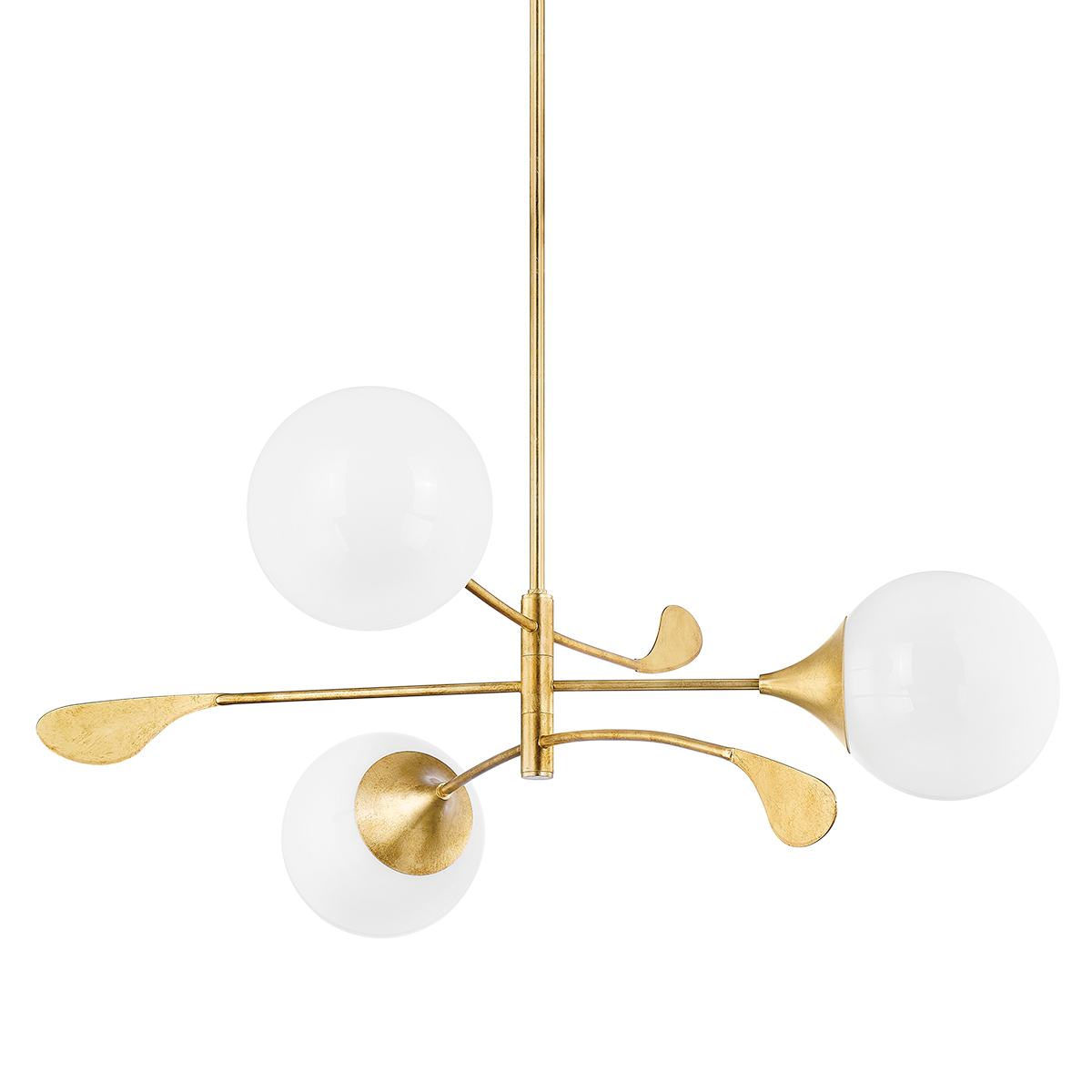 VICTORIA Chandelier in Vintage Gold Leaf Finish