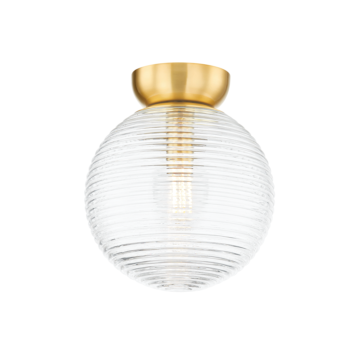 SARA Flush Mount in Aged Brass Finish