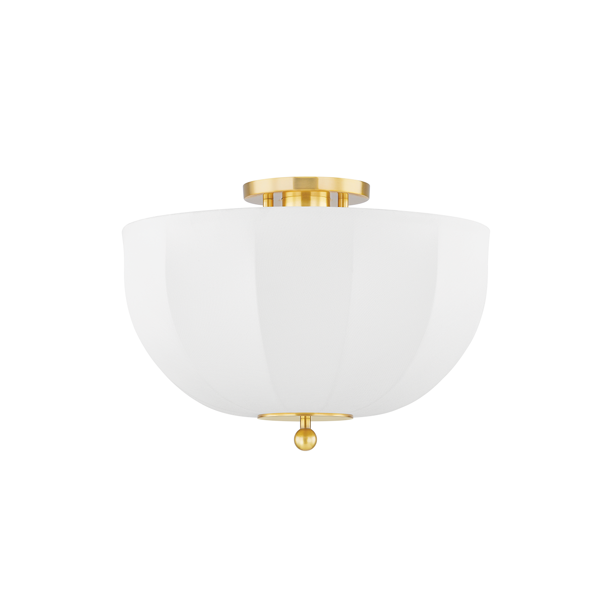MESHELLE Flush Mount in Aged Brass Finish