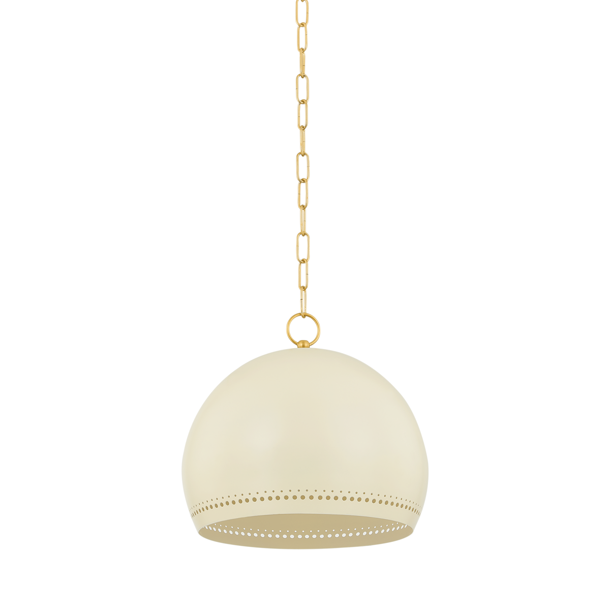 ETNA PENDANT in AGED BRASS/SOFT CREAM Finish