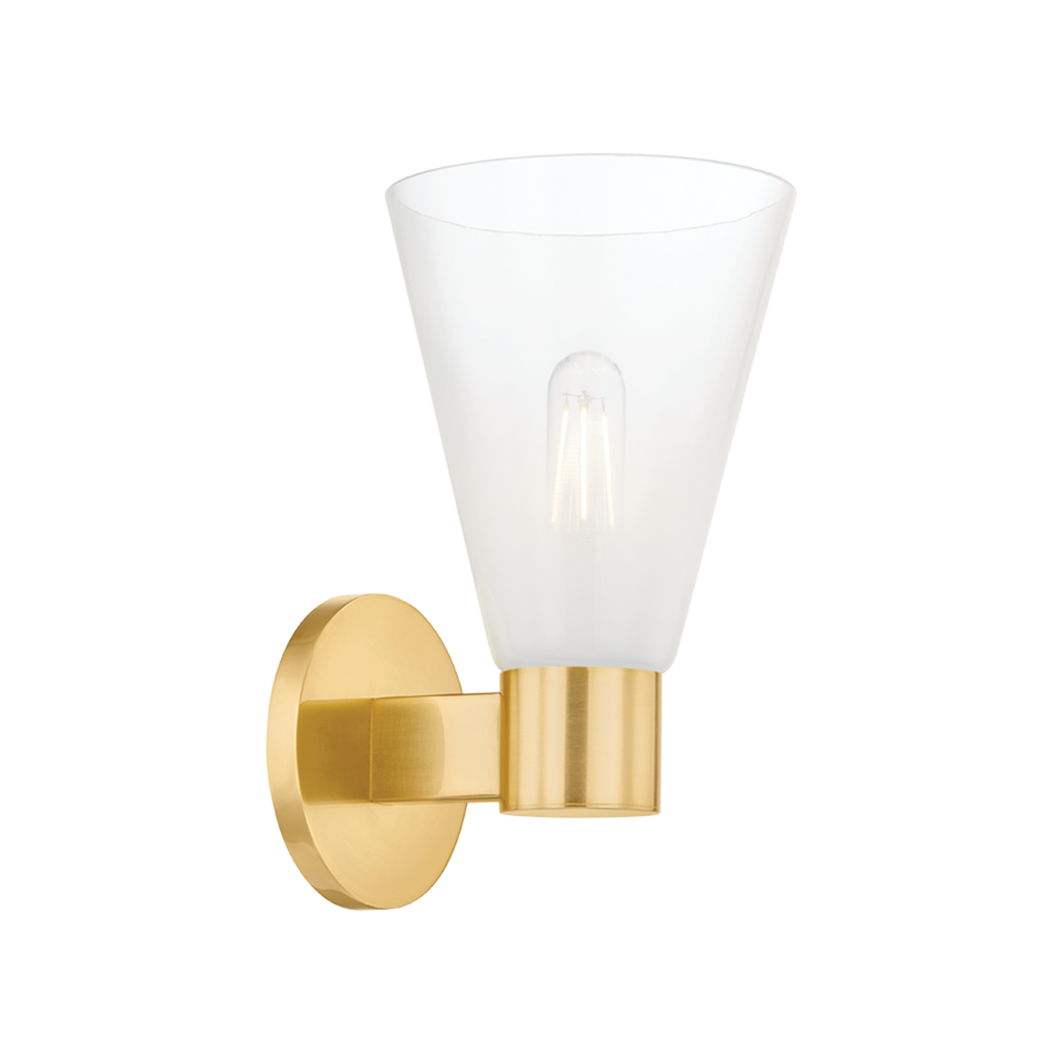 ALMA Wall Sconce in Aged Brass Finish