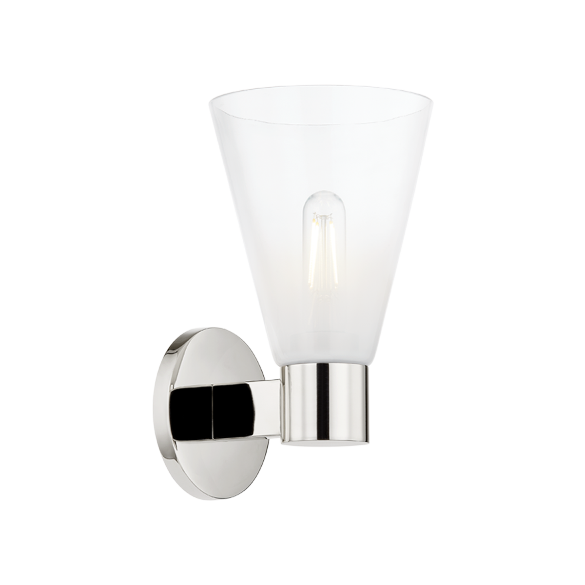ALMA Wall Sconce in Polished Nickel Finish