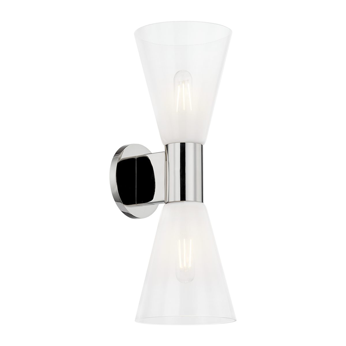 ALMA Wall Sconce in Polished Nickel Finish