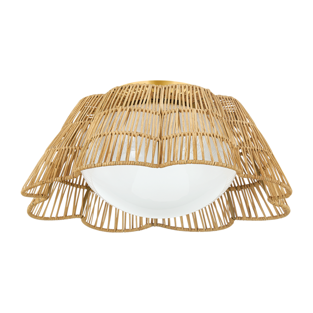ROSA Flush Mount in Aged Brass Finish