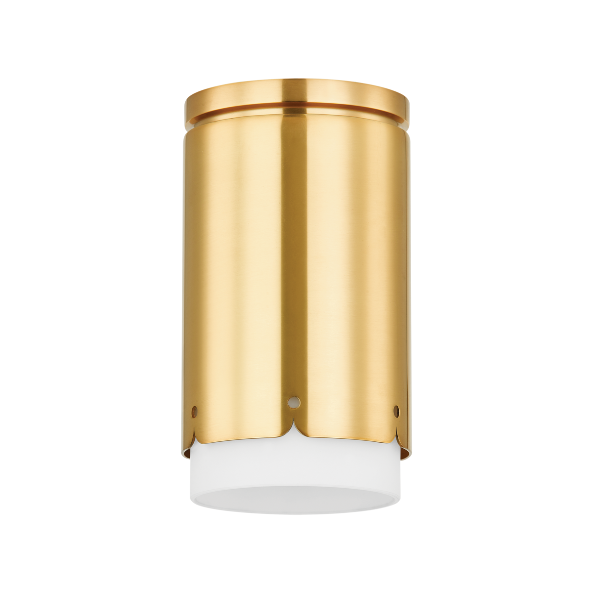 ASA Flush Mount in Aged Brass Finish