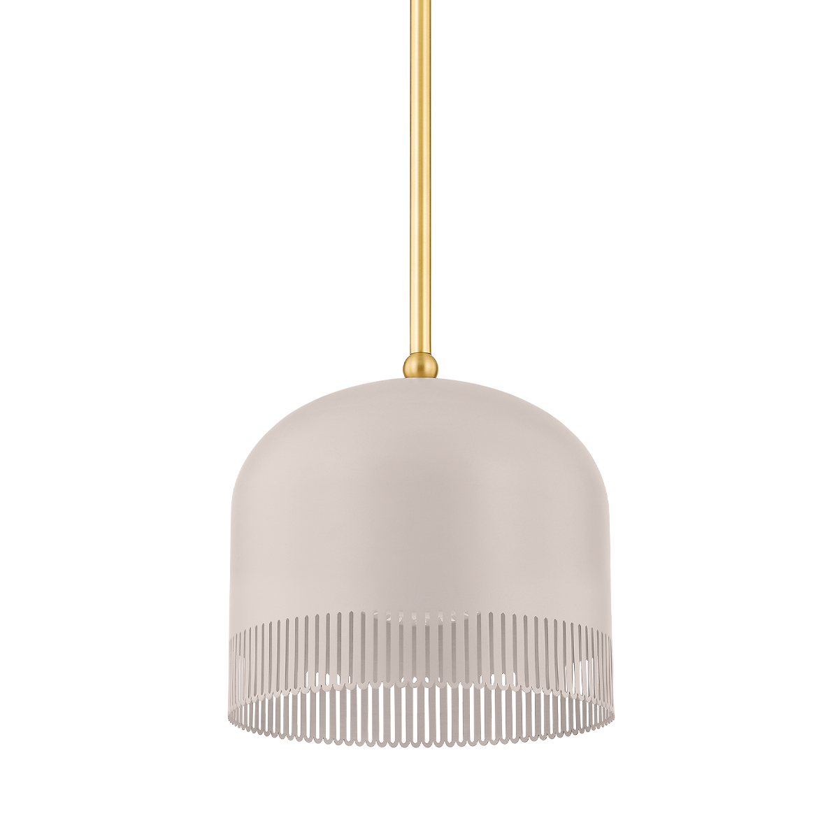 Liba PENDANT in Aged Brass/Soft Peignoir Finish
