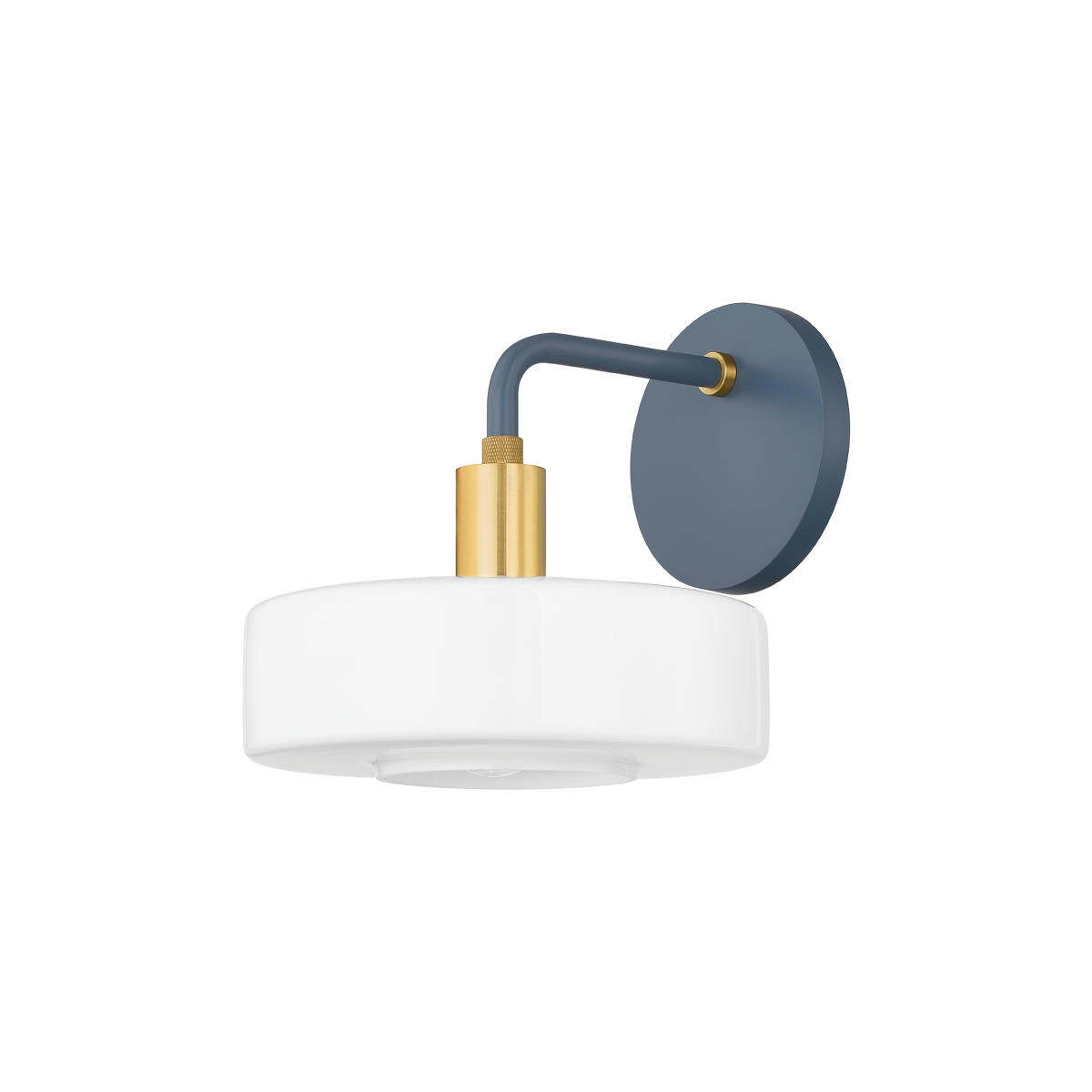 Aston Wall Sconce in Aged Brass/Slate Blue Finish