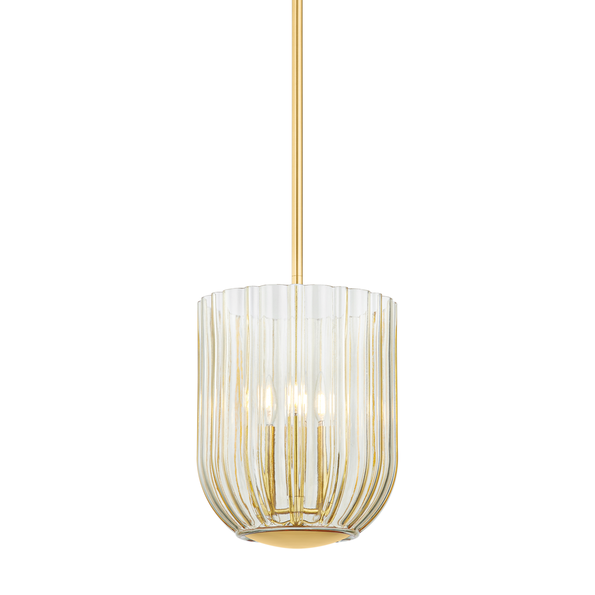 Cece LANTERN in Aged Brass Finish
