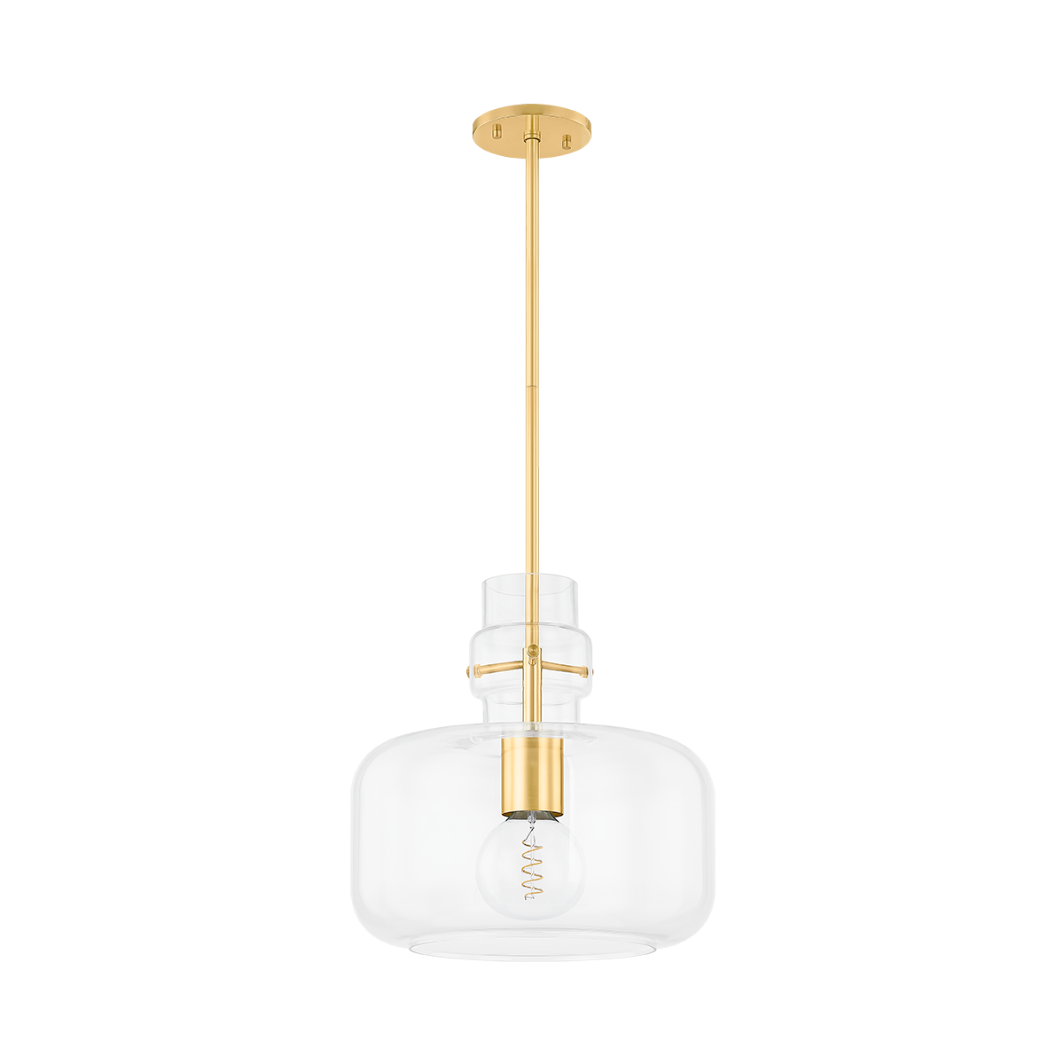 LUMI PENDANT in AGED BRASS Finish