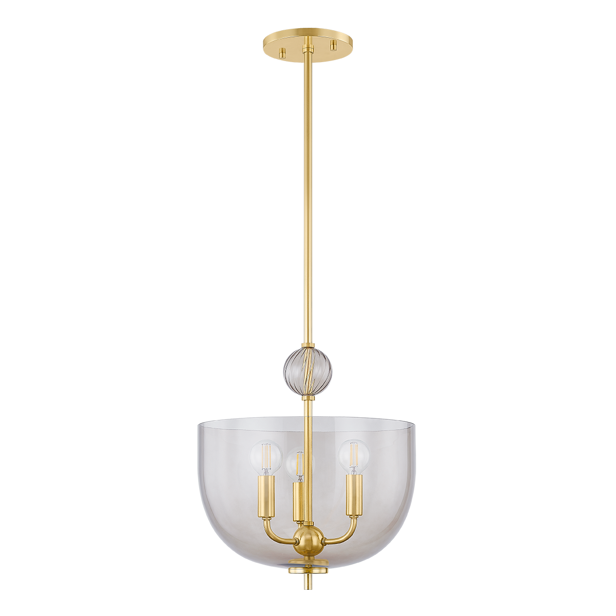 ARIANNE Lantern in AGED BRASS Finish