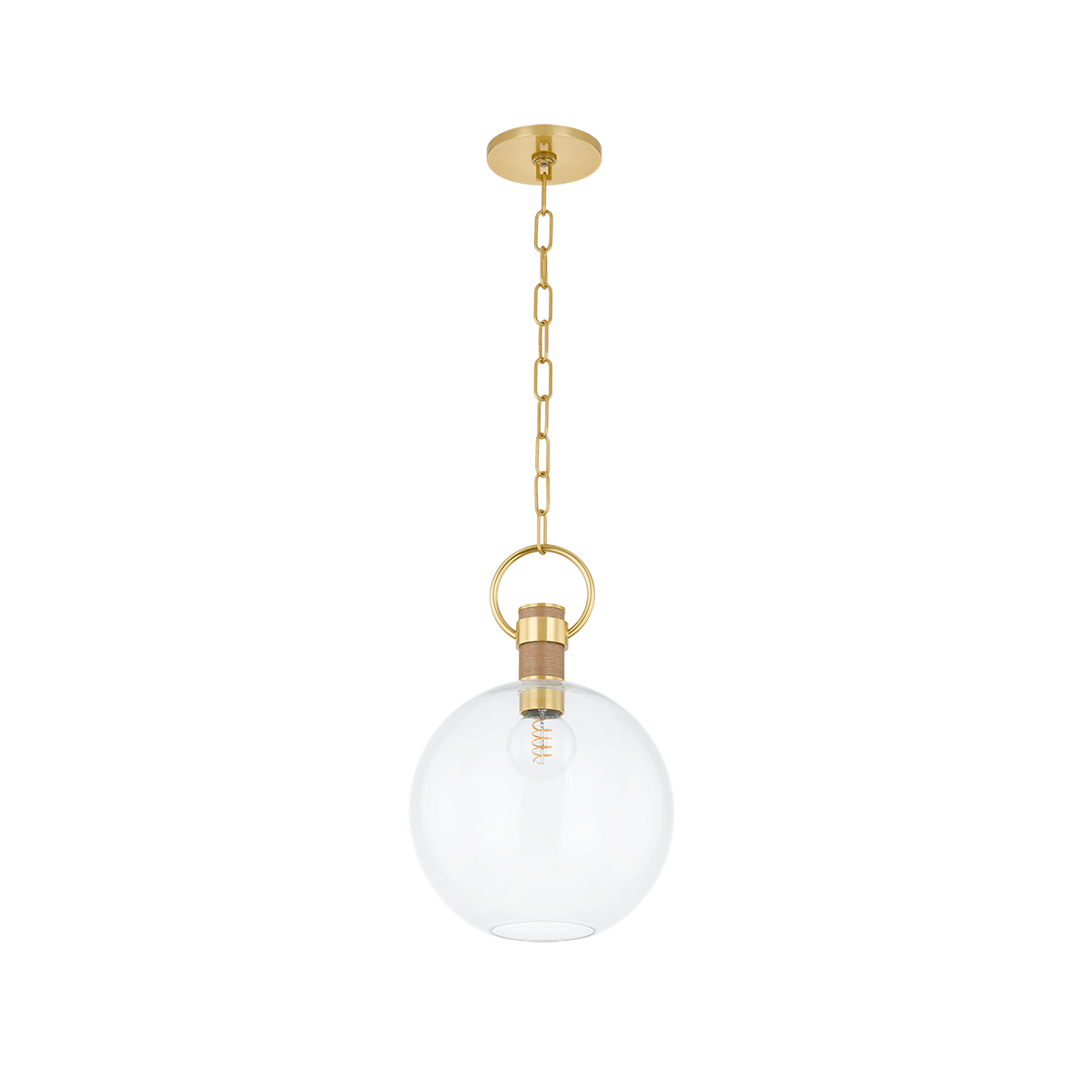 CATRINE PENDANT in AGED BRASS Finish