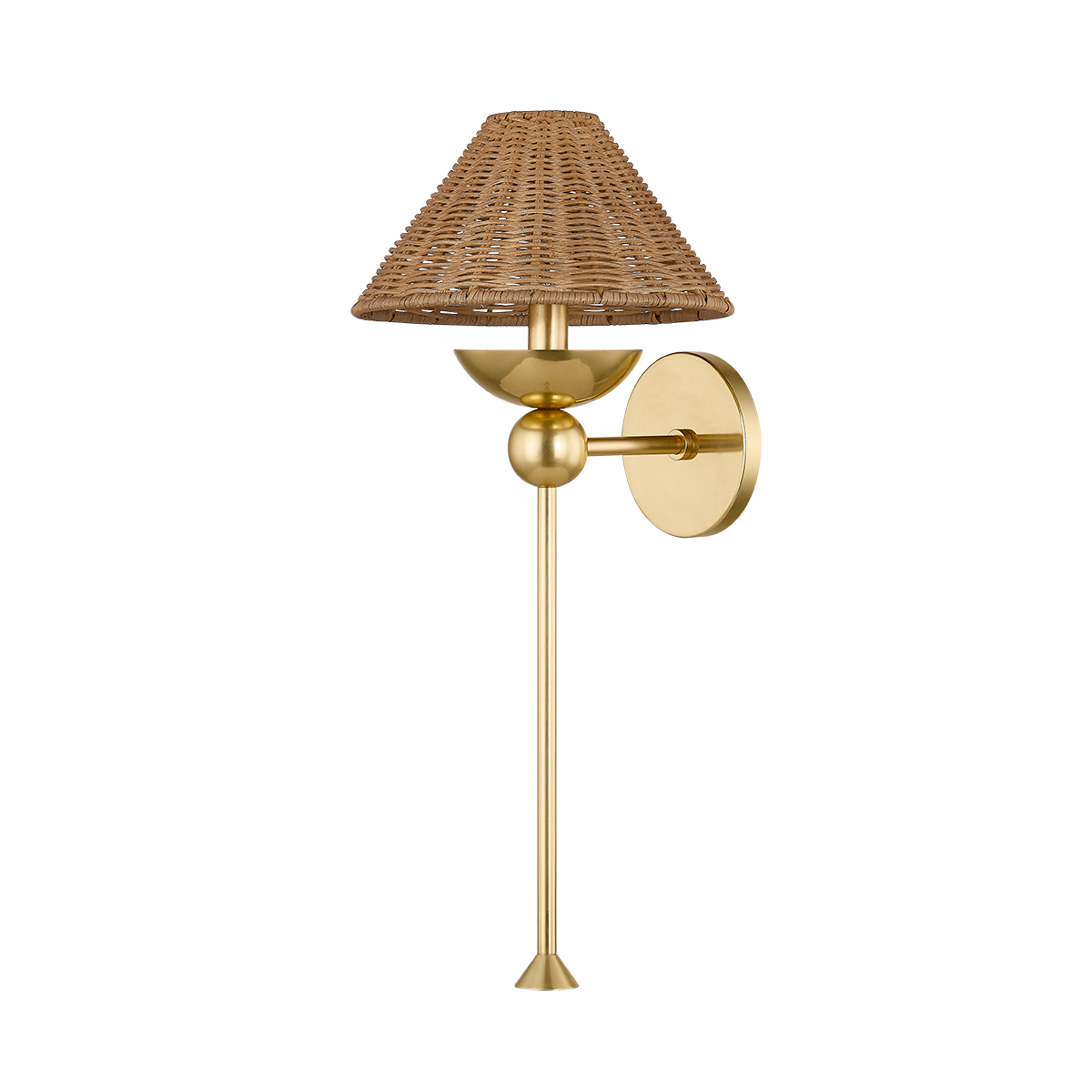 PERILLA Wall Sconce in AGED BRASS Finish