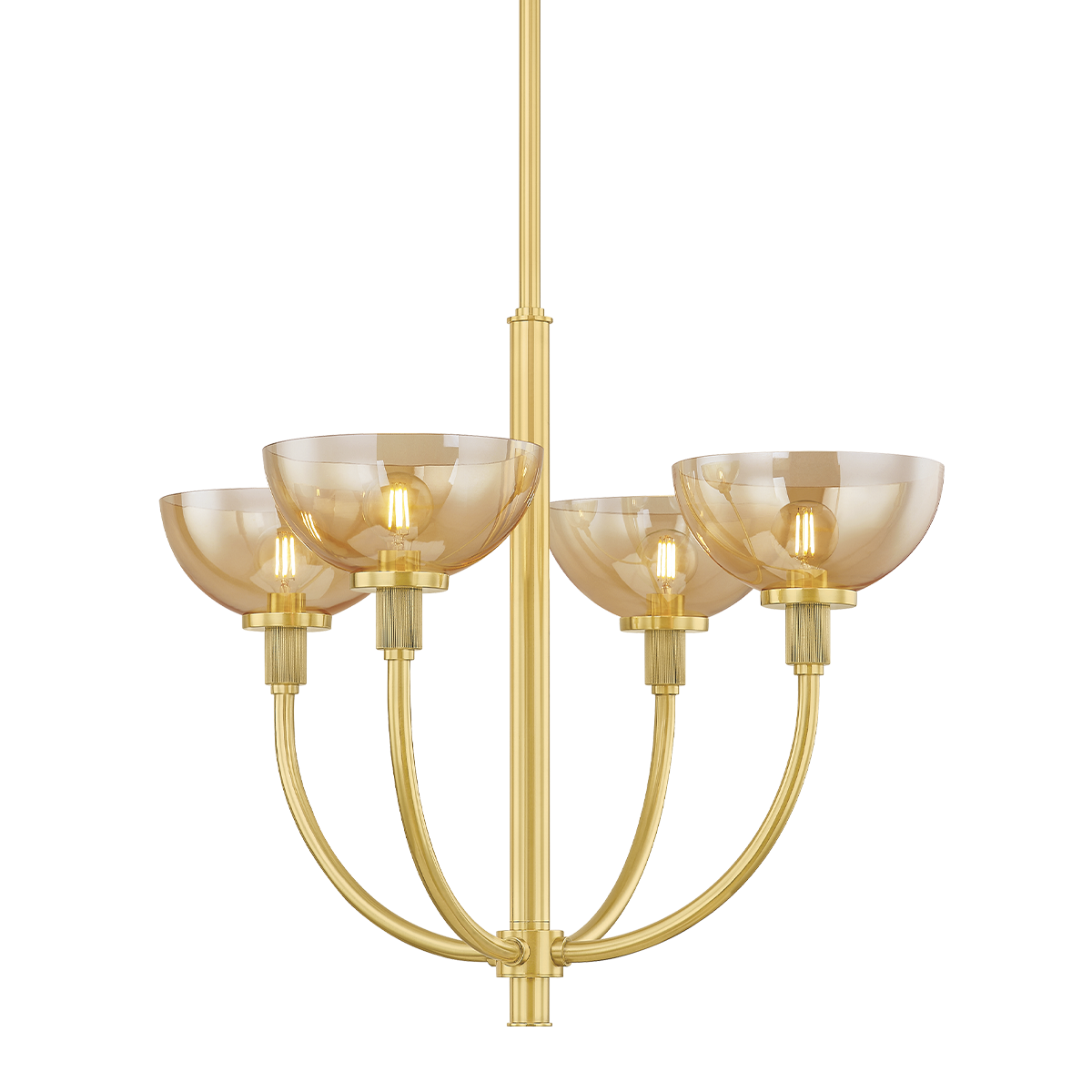 EVA Chandelier in AGED BRASS Finish