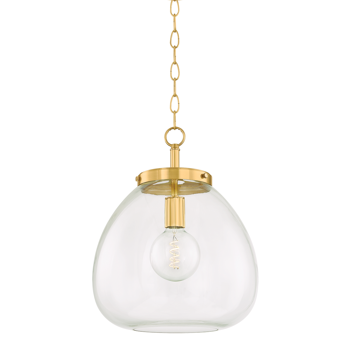 DELLA Pendant in AGED BRASS Finish