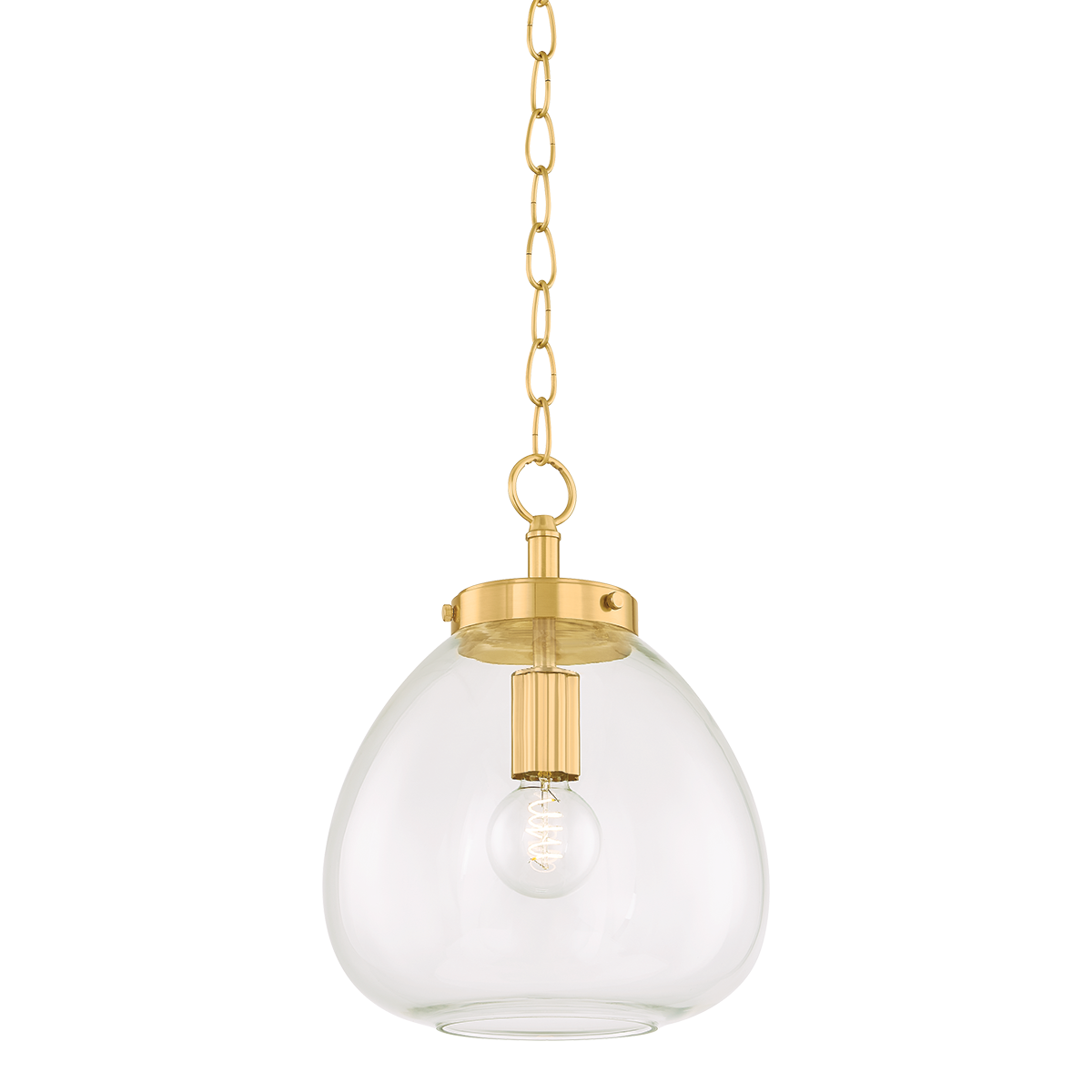 DELLA Pendant in AGED BRASS Finish