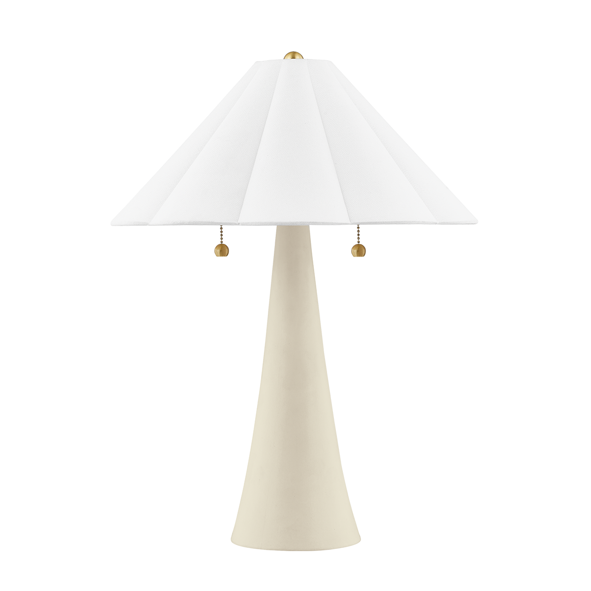 Alana Table Lamp in AGED BRASS/CERAMIC ANTIQUE IVORY Finish